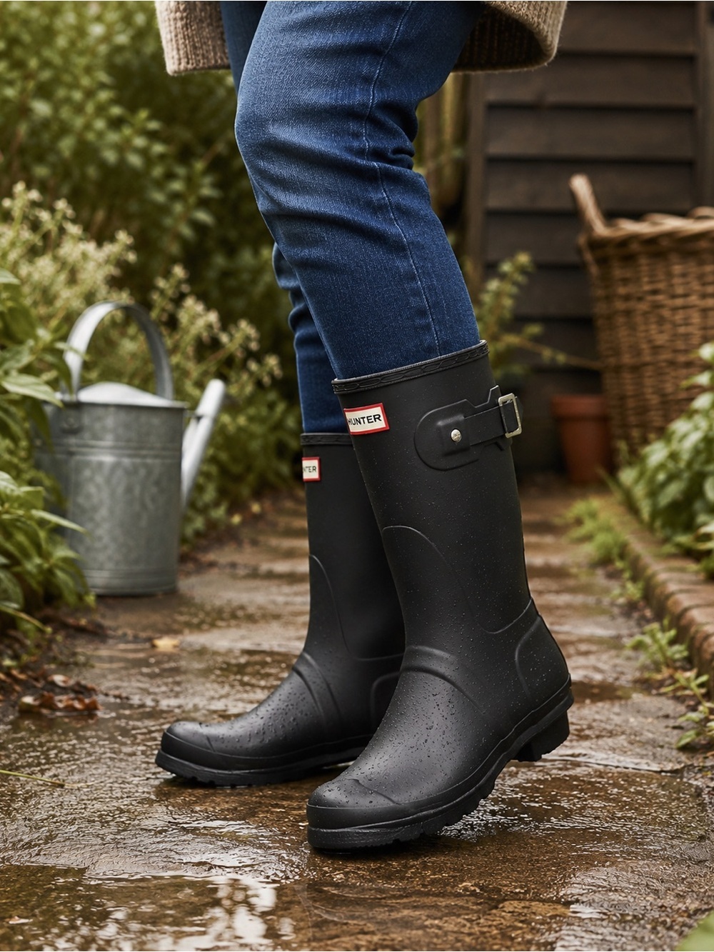 Hunter Original Short Rain Boots Black Matte Waterproof Women’s Size 10 NIB